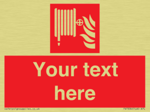 Custom Fire hose reel Sign